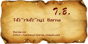 Tárkányi Barna névjegykártya